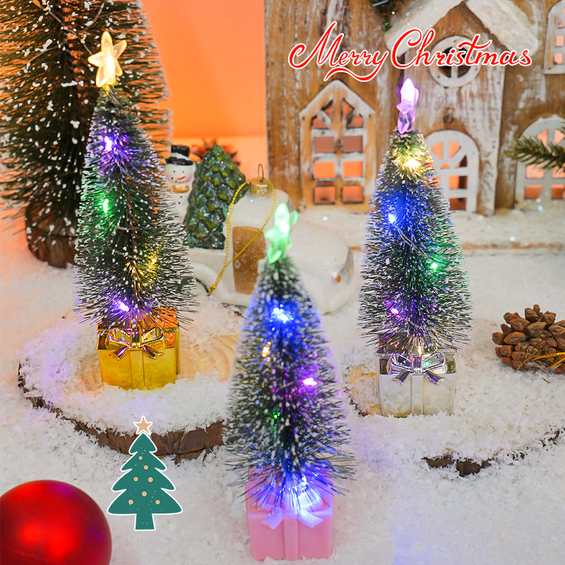 LED Christmas Tree Night Light with Gift Design