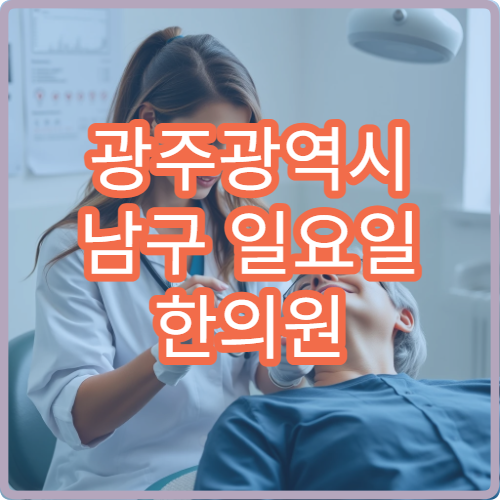 광주광역시 남구 일요일 한의원 주말 진료 가능한 곳