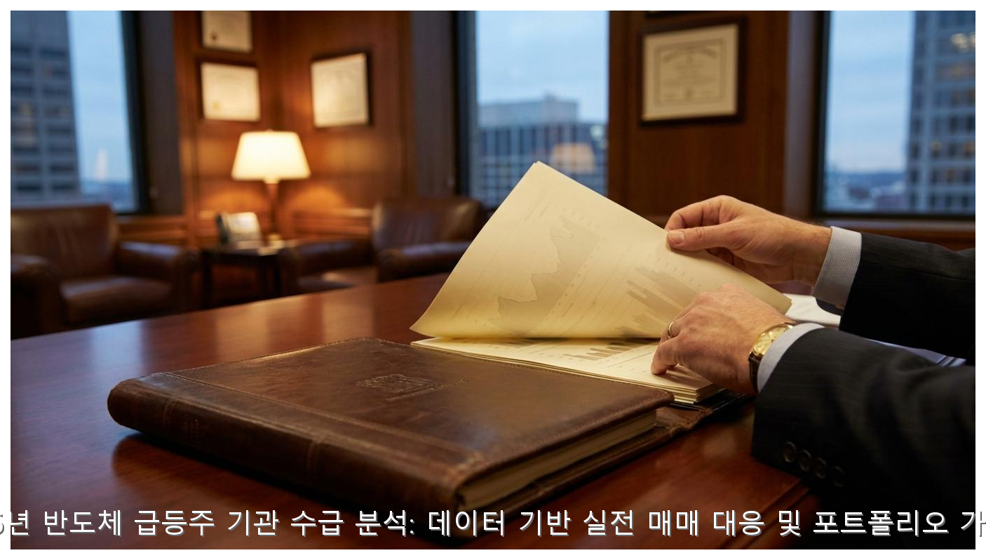 2026년 반도체 급등주 기관 수급 분석: 데이터 기반 실전 매매 대응 및 포트폴리오 가이드 핵심 안내 및 분석 인포그래픽 (3)