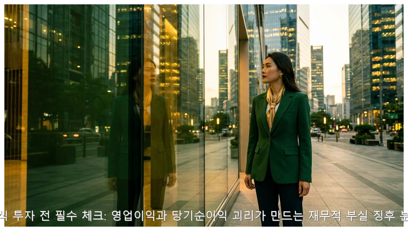주식 투자 리스크 분석: 영업이익과 당기순이익 괴리의 비밀 핵심 안내 및 분석 인포그래픽 (4)