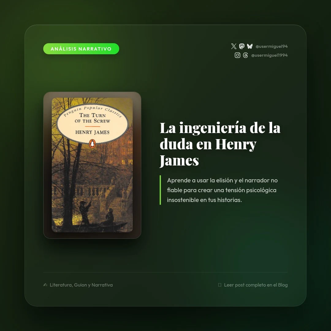 Cómo escribir la ambigüedad perfecta según Henry James