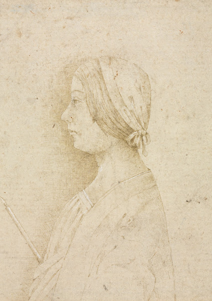 Profile of a Girl Holding a Candle 1400s
