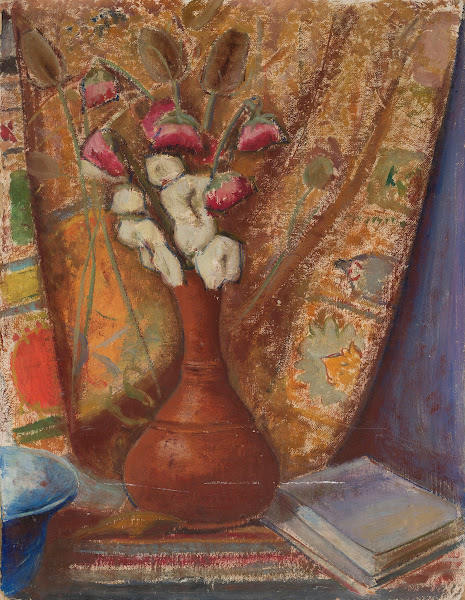 Flowers in a clay flower vase 1932