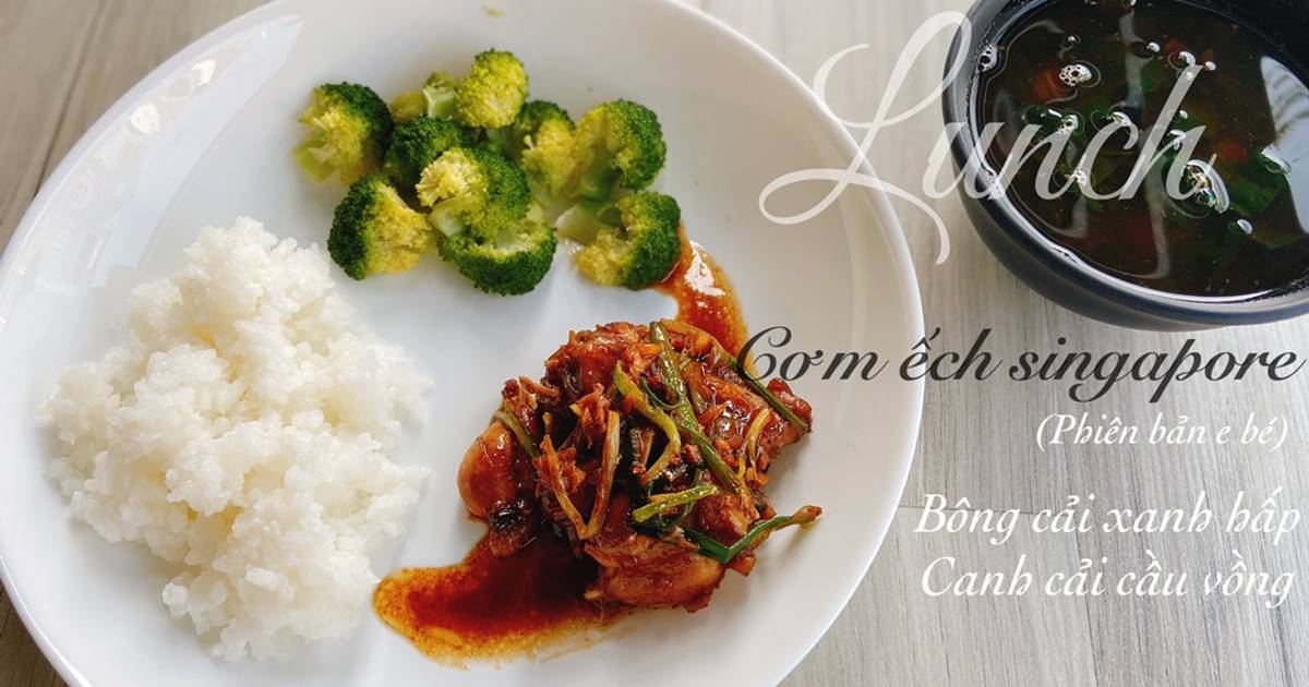 Cơm ếch singapore - bé ăn dặm