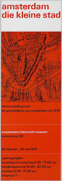 Affiche Voor Tentoonstelling Amsterdam Die Kleine Stad 1972