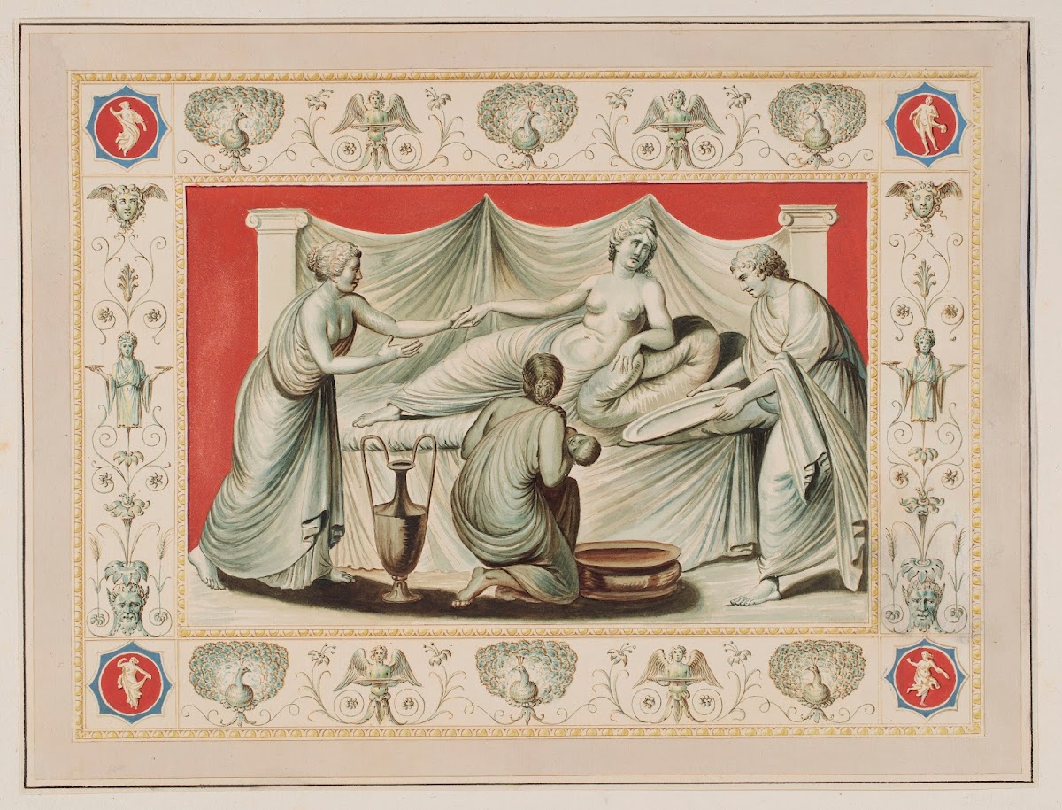 Vestigia delle Terme di Tito The Birth of Bacchus Quadro from vault ornamentatio