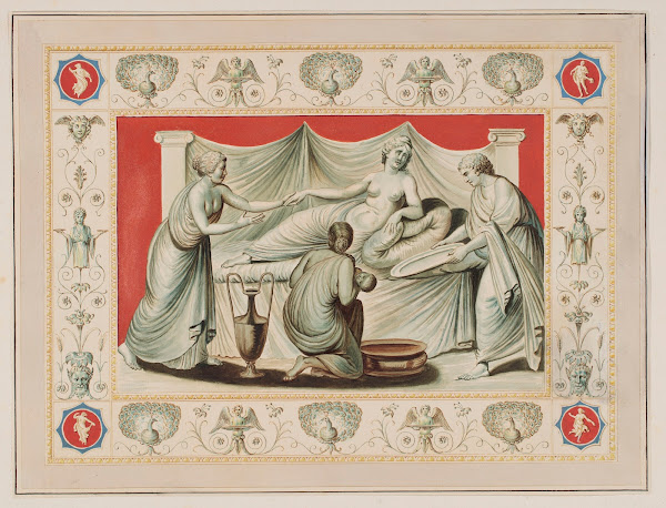 Vestigia delle Terme di Tito The Birth of Bacchus Quadro from vault ornamentatio