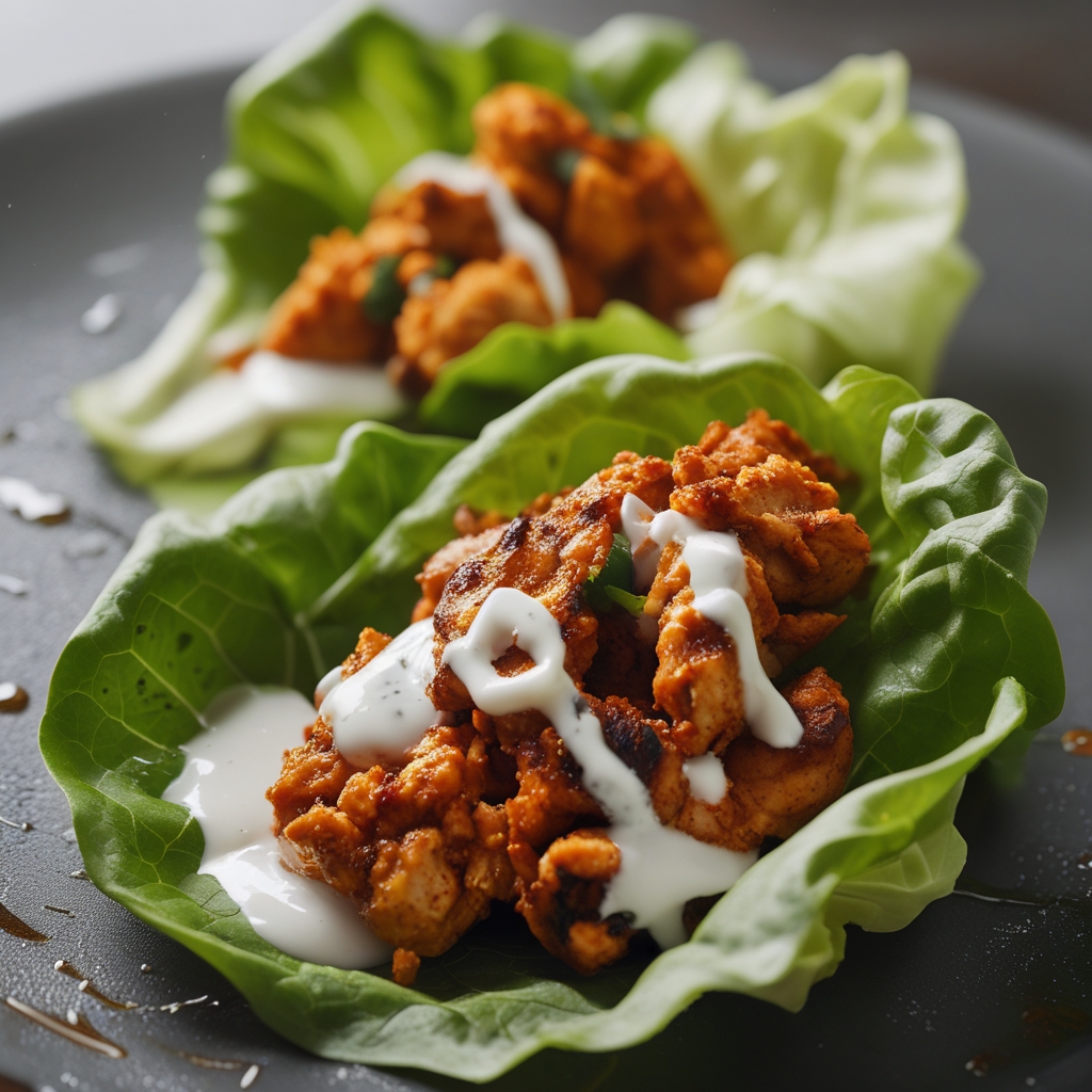 Final Air Fryer Chicken Tikka Lettuce Wraps