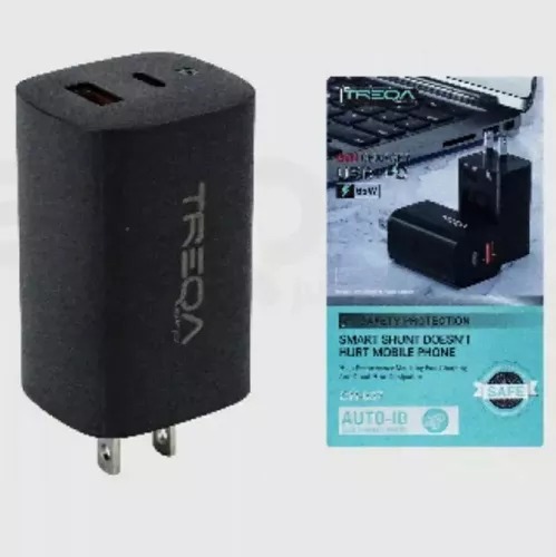 Adaptador 65W 1 USB-A + 1 USB-C