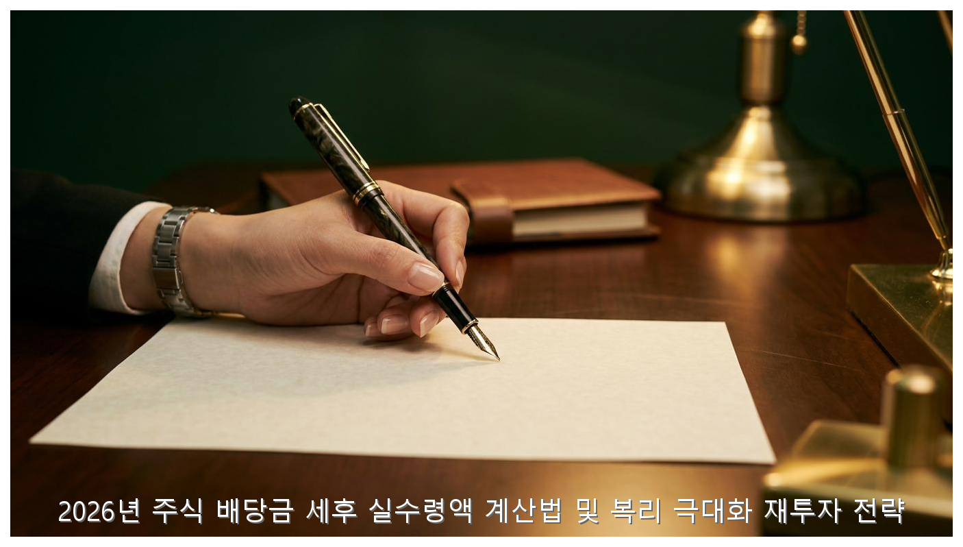 2026년 주식 배당금 세후 실수령액 계산법 및 복리 극대화 재투자 전략 핵심 안내 및 분석 인포그래픽 (2)
