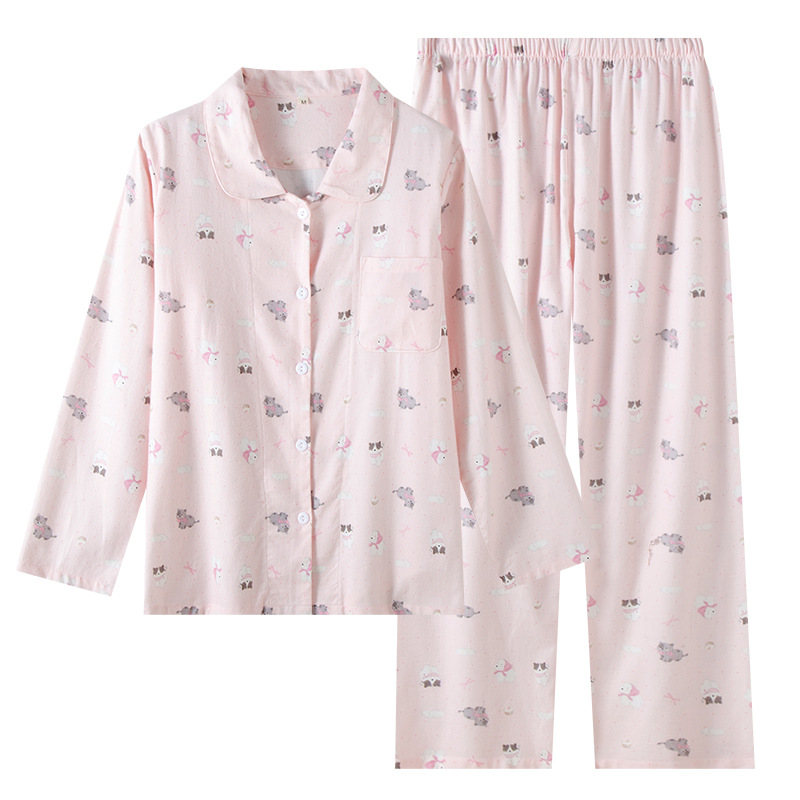 Women's Pajama Set, Cotton, with Light Fleece Lining