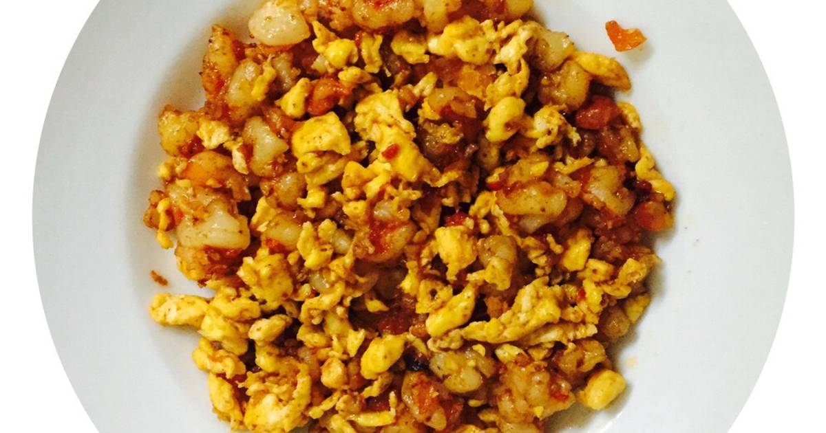 Tôm rim trứng cà chua