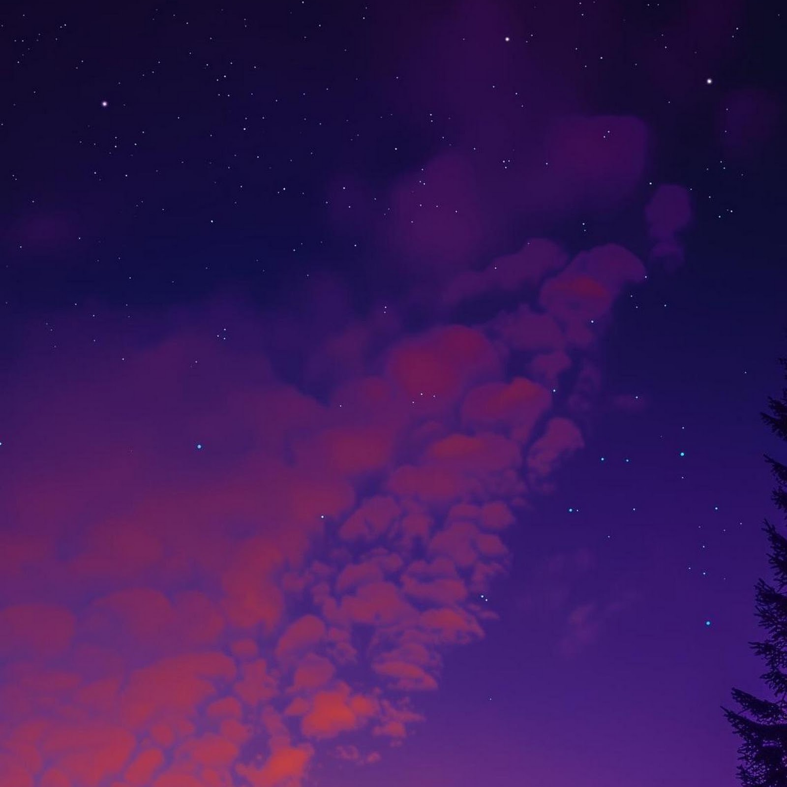 Download Vivid Sunset Over Winter Forest Full HD iPhone