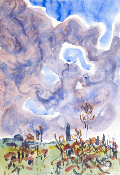 Watercolor No 31 Landscape With Clouds ca 1930