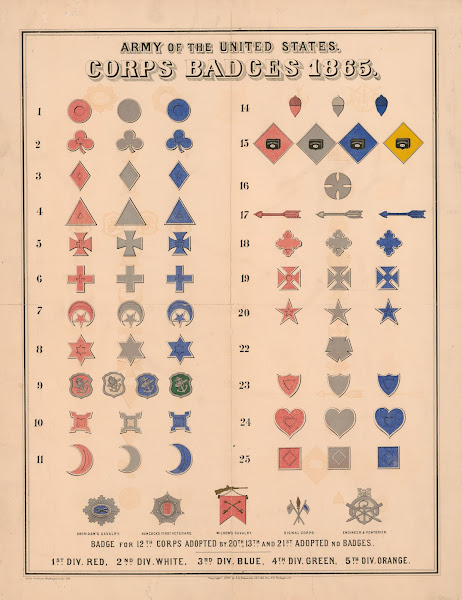 Army Of The United States Corps Badges 1865 1883