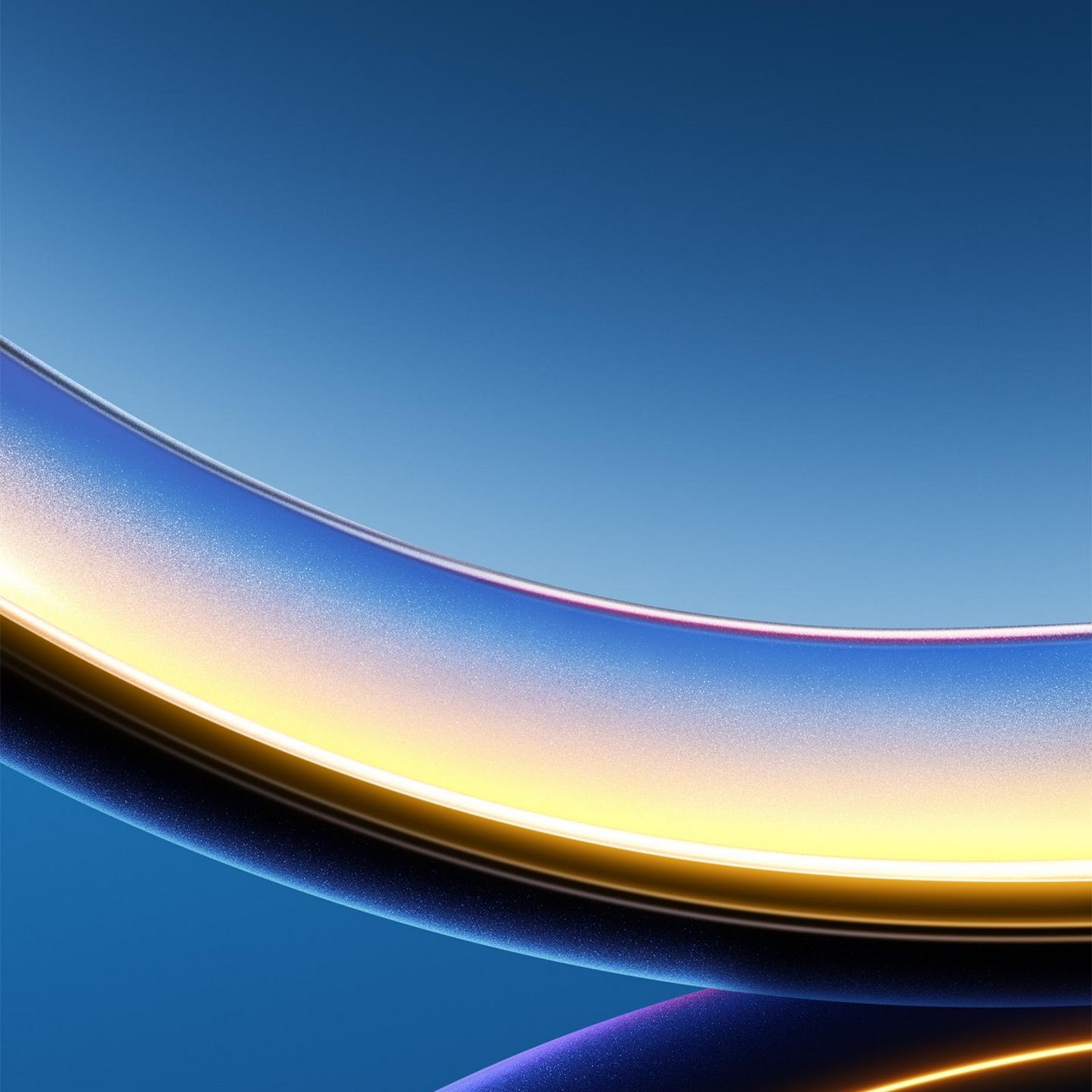 Download Abstract Blue and Gold Curves 2K iPhone