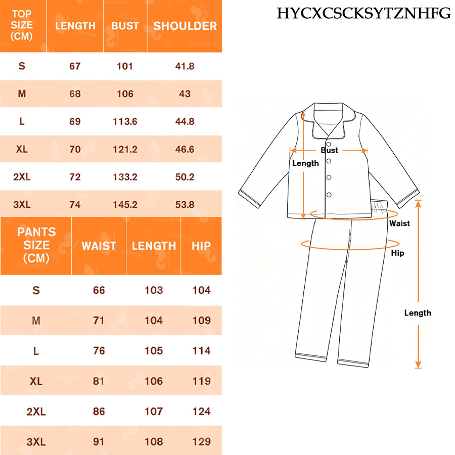 AOP HY Long Sleeve Shirt and Pants Pajama Set Women Waffle