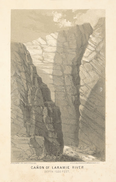 Canon of Laramie River depth 1500 feet 1864
