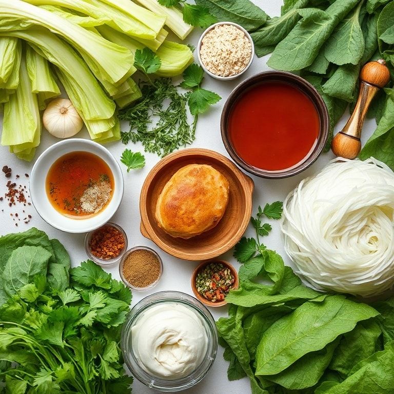 Ingredients for Easy Vegan Cabbage Rolls with Ginger Sesame Sauce – Quick & Tasty Comfort Food