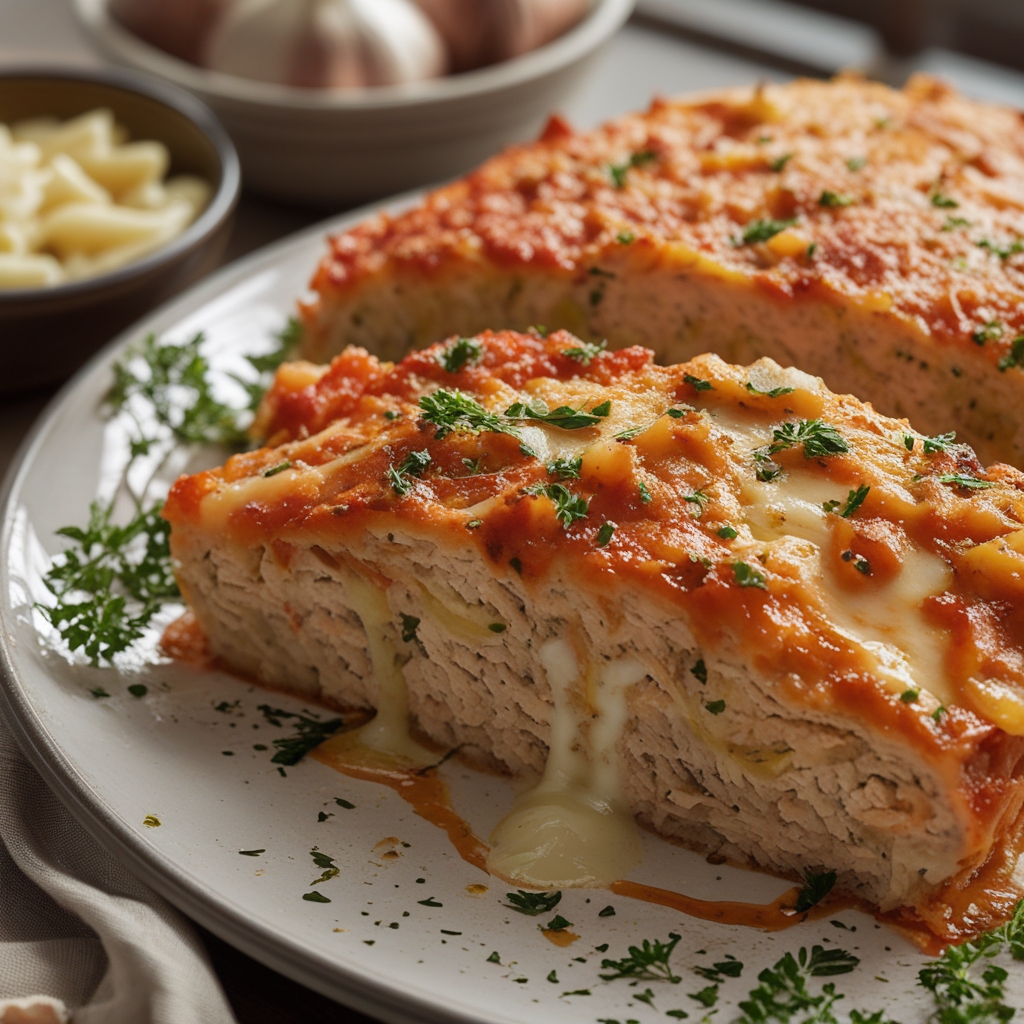 Juicy Garlic Parmesan Chicken Meatloaf: Comfort Food Delight Recipe (Easy & Family-Friendly)