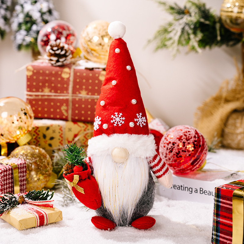 Christmas Gnome with Gift, 30 cm