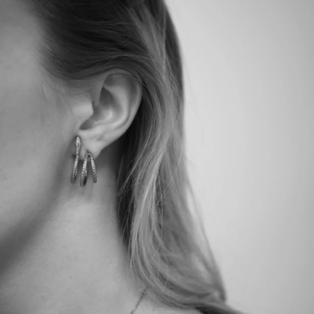 Пусеты Змейки-кольца