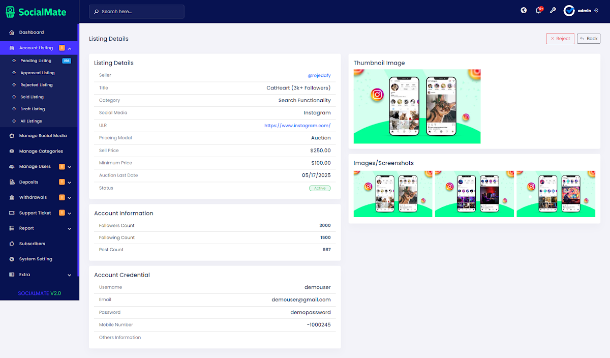 Captura de SocialMate