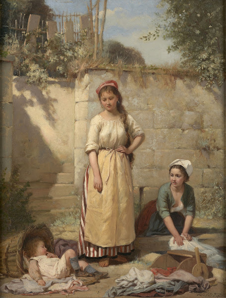 La lavandière jeune maman