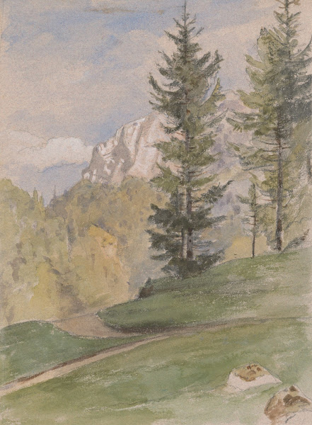 Mountain Landscape with Coniferous Trees between 1850 and 1860