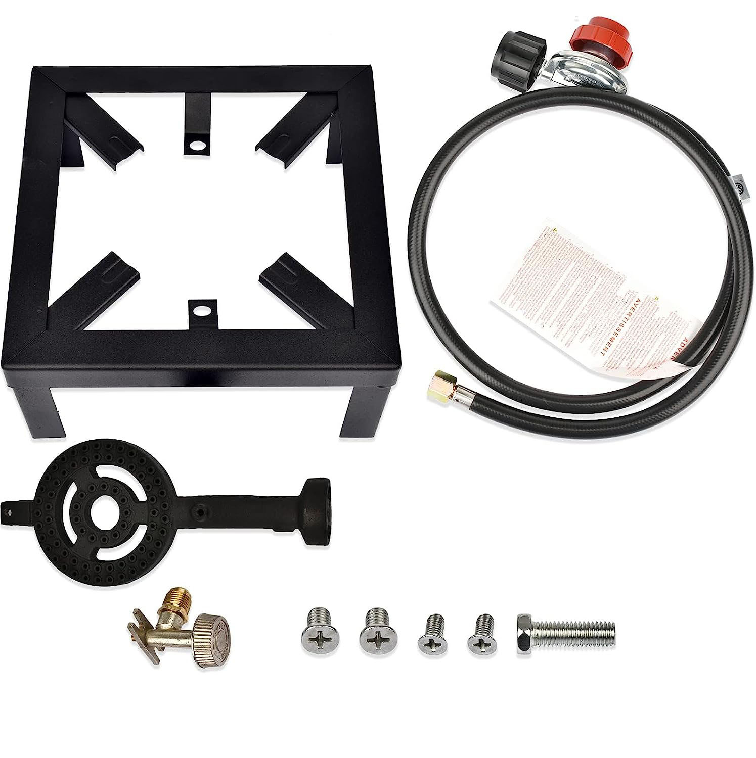 Gas cooker with frame, propane burner