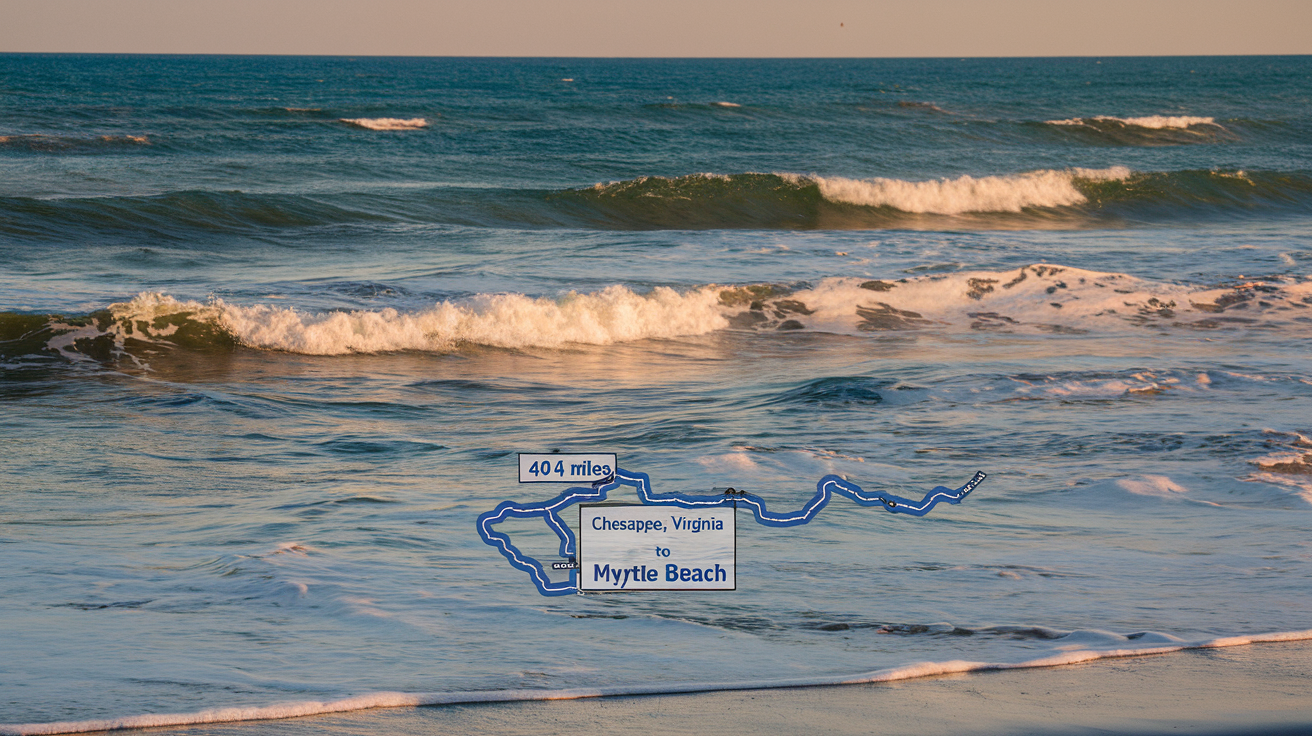Distance from Chesapeake VA to Myrtle Beach SC & Travel Tips