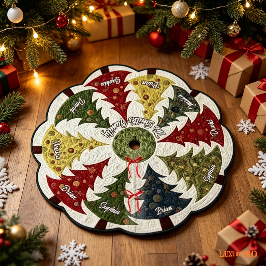 Tree-shaped Free-pin Christmas Tree Mat