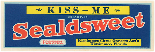 Kiss Me Brand Citrus Label 1920s