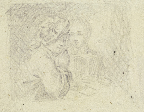 Young couple at a table
