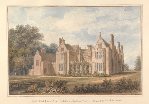 South West View of Bourn Hall Cambridgeshire the Seat of the Right honble Earl D