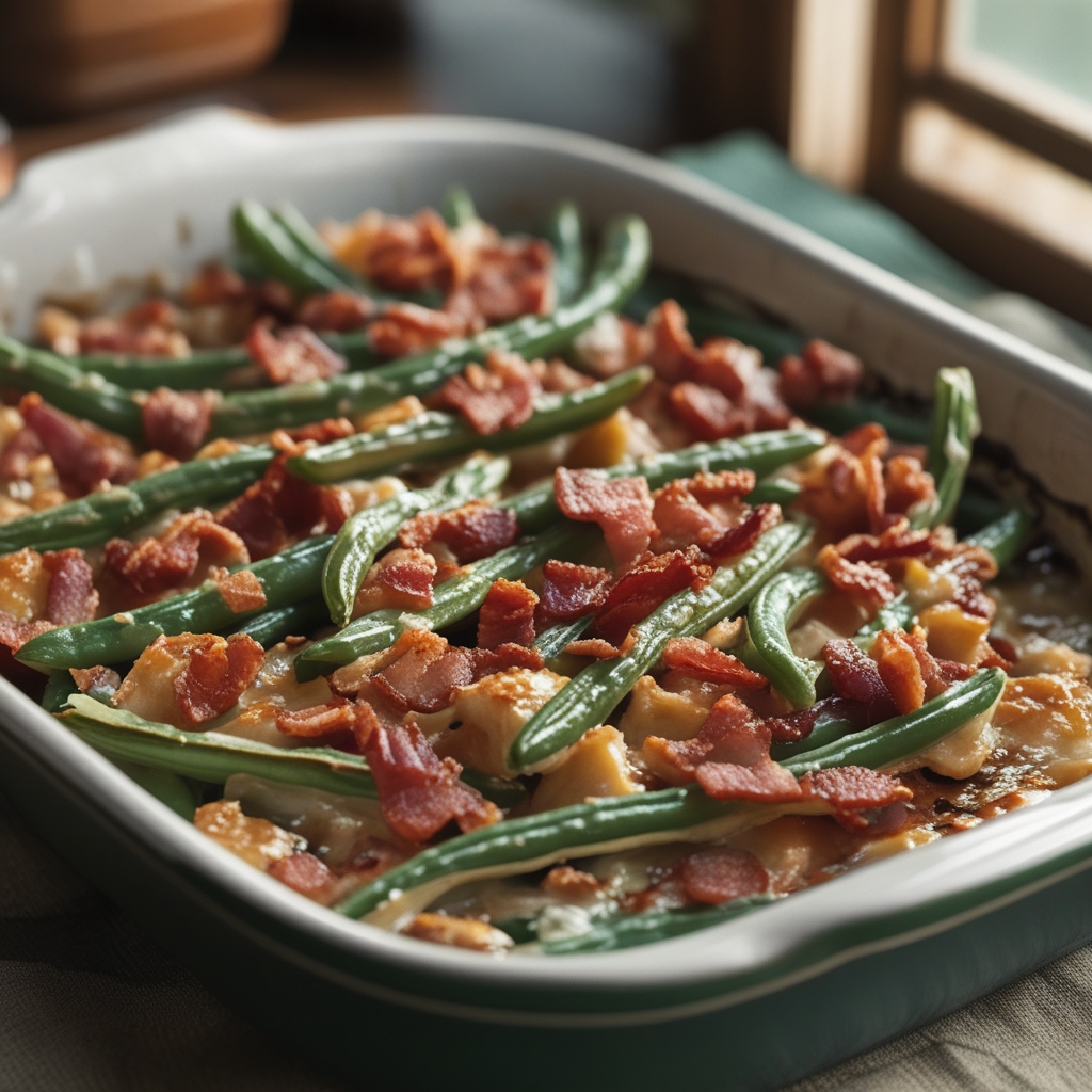 Bacon Loaded Green Bean Casserole – Easy, Crispy & Comforting Side Dish
