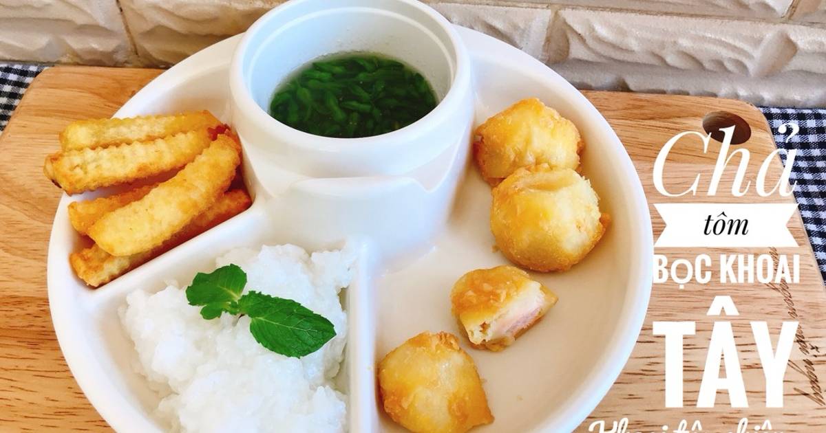 Cơm tôm viên bọc khoai tây