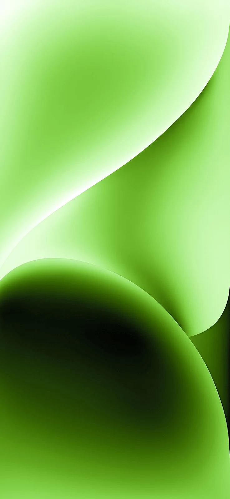Abstract Green Curve Wallpaper - Abstract 3D Render 5K iPhone Wallpaper (3912x8476)