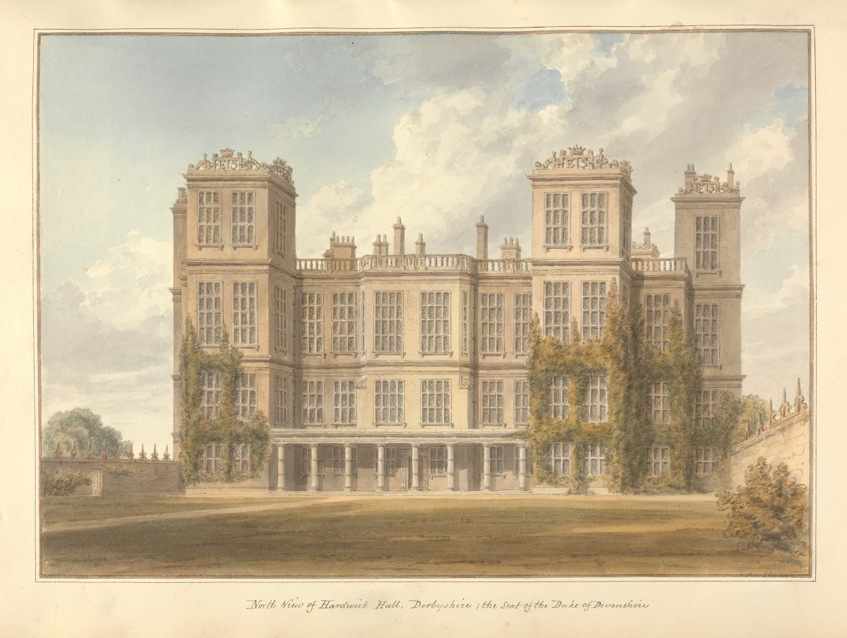 North View of Hardwick Hall Derbyshire the Seat of the Duke of Devonshire 1813