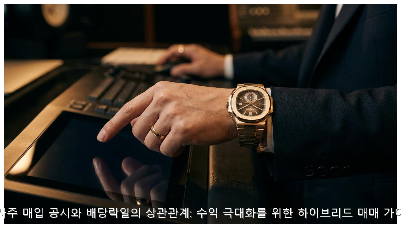 자사주 매입 공시와 배당락일의 상관관계: 수익 극대화를 위한 하이브리드 매매 가이드 핵심 안내 및 분석 인포그래픽 (5)