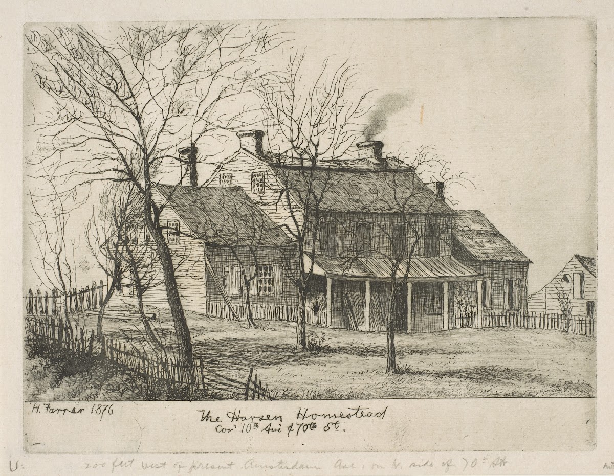 The Harsen Homestead Corner of 10th Avenue and 70th Street from Scenes of Old Ne