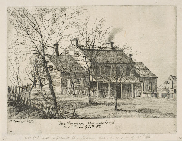 The Harsen Homestead Corner of 10th Avenue and 70th Street from Scenes of Old Ne