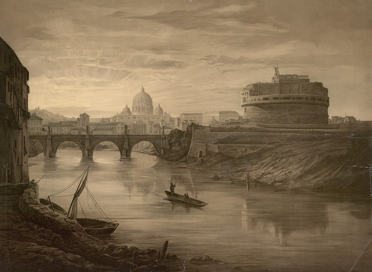 Castel SantAngelo Mausoleum of Hadrian 1883