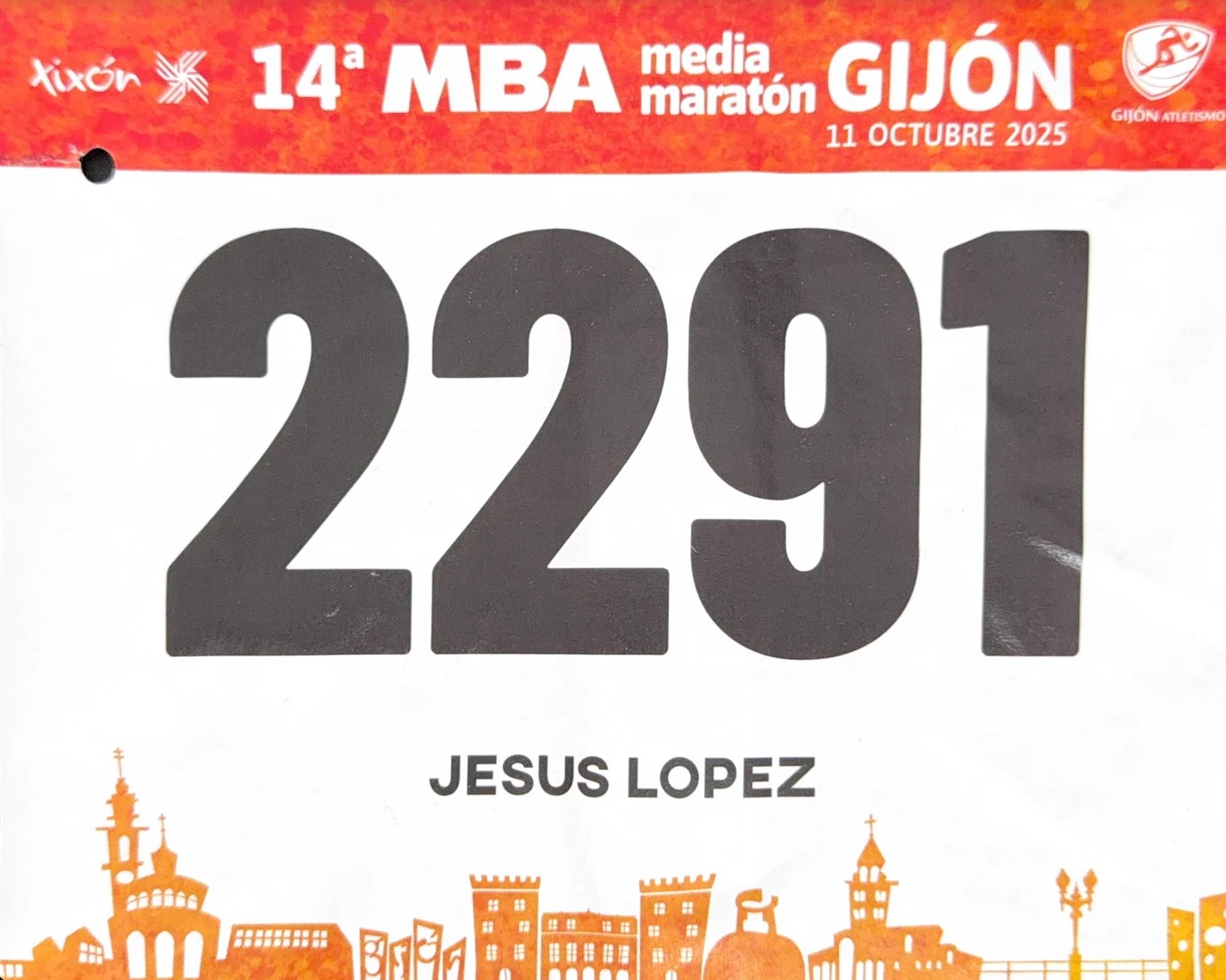 Dorsal de MM Gijon