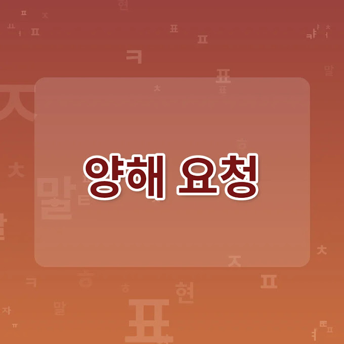 양해를 구할 때 유용한 표현 모음