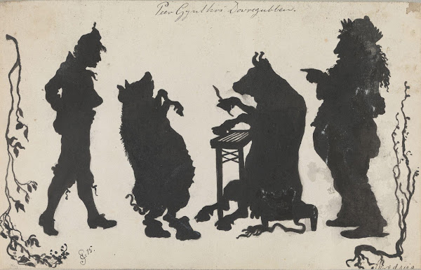 Silhuetter Peer Gynt hos Dovregubben 1875