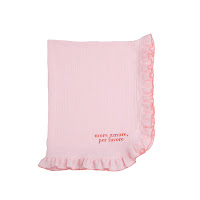 Дитячий плед Twins мусліновий 100х100 Amore з рюшкою рожевий