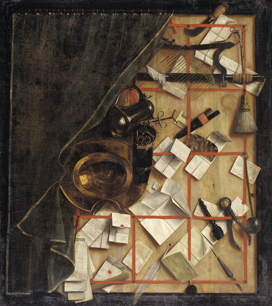 Trompe Loeil Letter Rack With A Barber Surgeons Instruments 1668