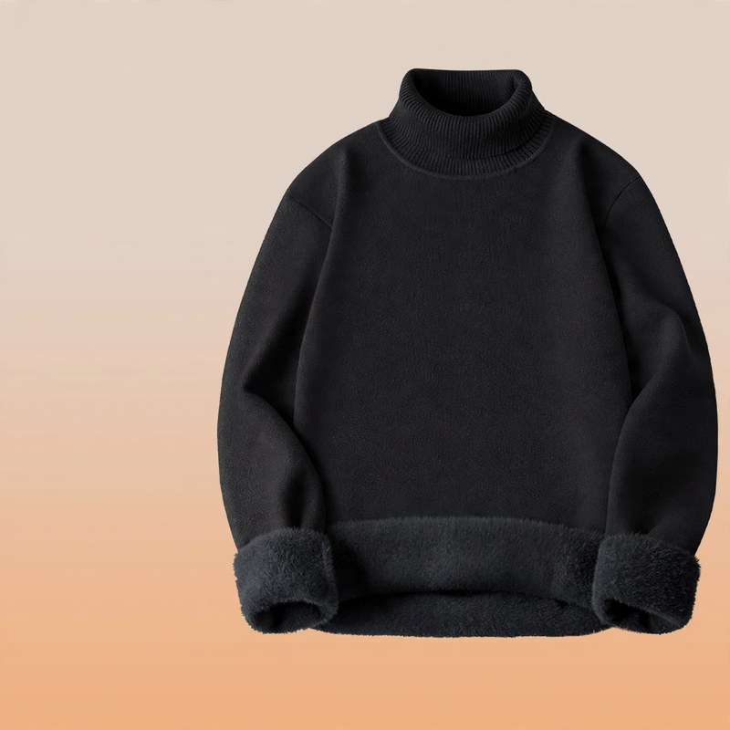 Men's turtleneck sweater, lined