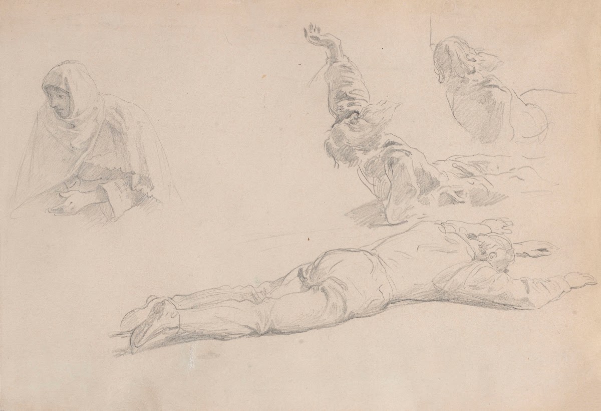 Studies of Male Figures Sketch for the Painting The Princesss Dowry 1894